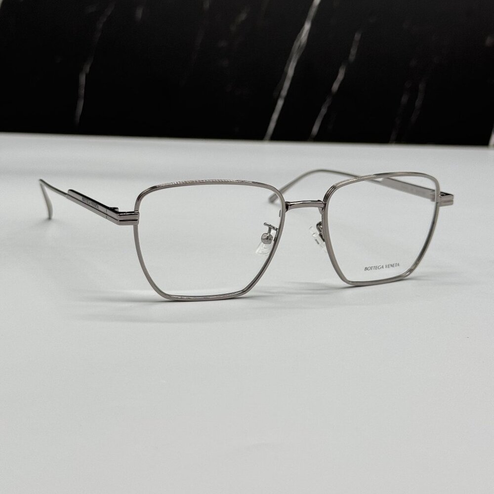 NEW BOTTEGA VENETA BV1015O 003 SILVER UNISEX EYEGLASSES BOTTEGA VENETA